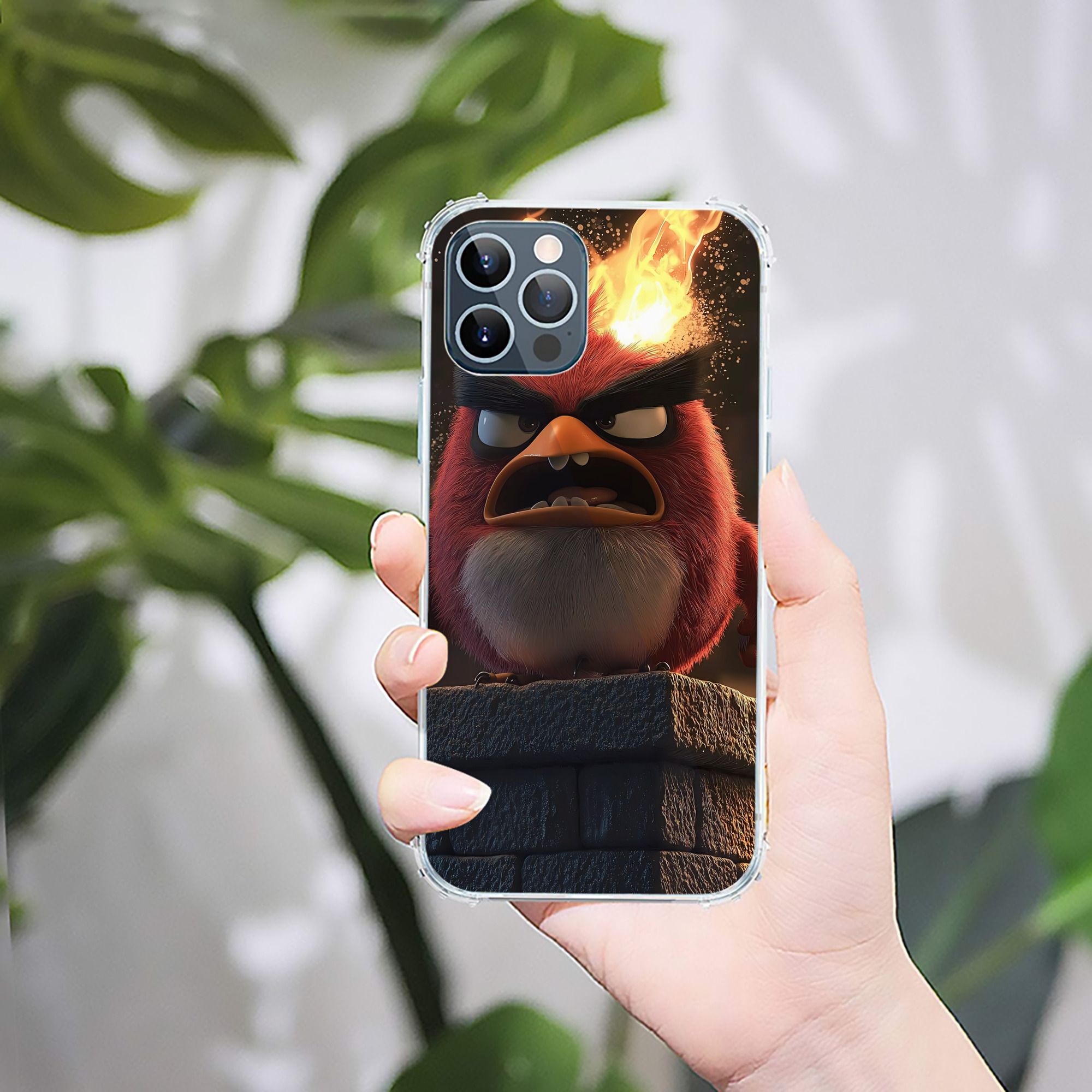 （画像用） Angry Birds アングリーバード 【iPhone 12シリーズ対応】透明スマホケース（クリアソフトケース）